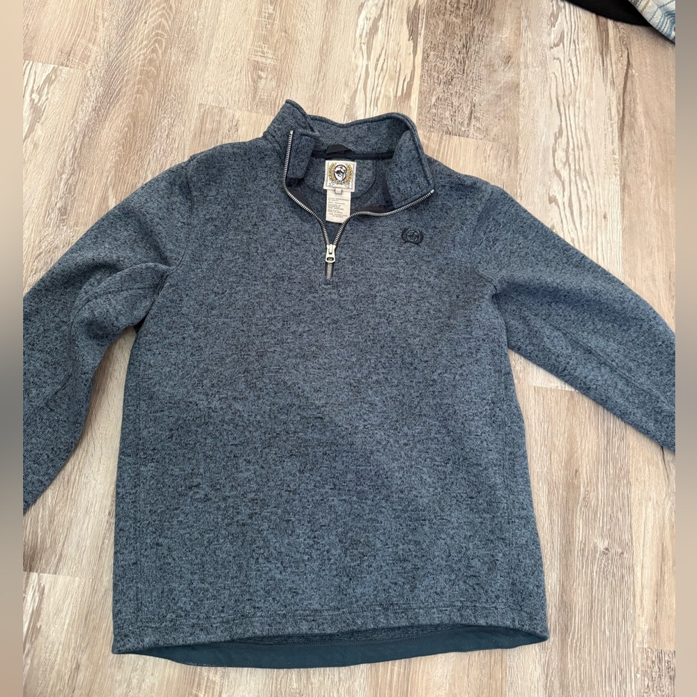 Cinch Men's blue Zip-Up Sweater